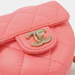 Chanel Pink Leather In My Heart CC Shoulder Bag