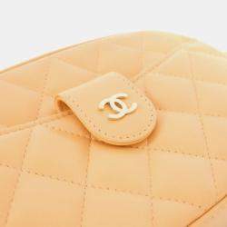 Pre Owned Chanel Orange Timeless Classic Quilted Chain Camera Bag