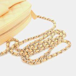 Pre Owned Chanel Orange Timeless Classic Quilted Chain Camera Bag