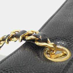 Pre Owned Chanel Black Leather CC Shoulder Bag