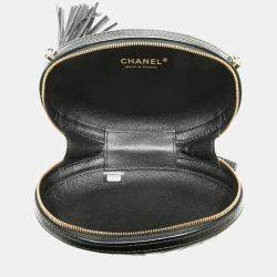 Chanel Black Chevron Lambskin La Pausa Evening Bag