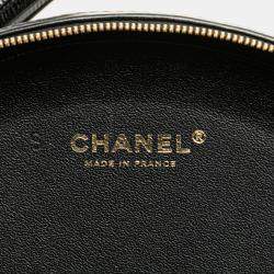 Chanel Black Chevron Lambskin La Pausa Evening Bag