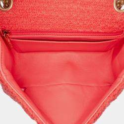 Chanel Red Tweed Quilted Reissue 2.55 224 Single Flap Bag
