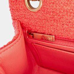 Chanel Red Tweed Quilted Reissue 2.55 224 Single Flap Bag