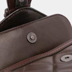 Chanel Dark Brown Lambskin Pony Hair Paris-Salzburg Saddle Crossbody Bag