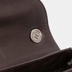 Chanel Dark Brown Lambskin Pony Hair Paris-Salzburg Saddle Crossbody Bag