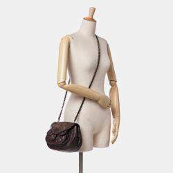 Chanel Dark Brown Lambskin Pony Hair Paris-Salzburg Saddle Crossbody Bag