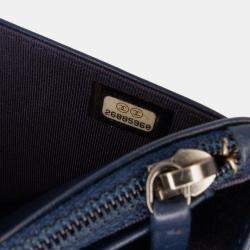 Chanel Navy Blue Quilted Aged Calfskin Gabrielle Wallet On Chain 