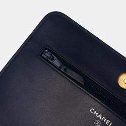 Chanel Navy Blue Quilted Aged Calfskin Gabrielle Wallet On Chain 