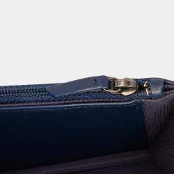 Chanel Navy Blue Quilted Aged Calfskin Gabrielle Wallet On Chain 