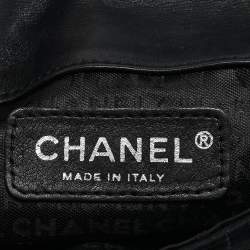 Pre Owned Chanel Black Square Quilted Satin Lipstick Charm Mini Flap Bag