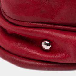 Chanel Red Quilted Calfskin Relax CC Satchel Bag