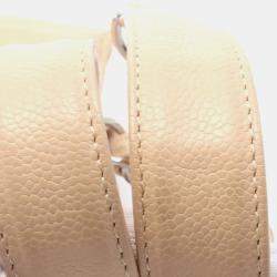 Chanel Light Beige Caviar Leather Grand Shopping Tote Bag