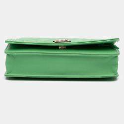 Chanel Green Lambskin Boy Wallet on Chain