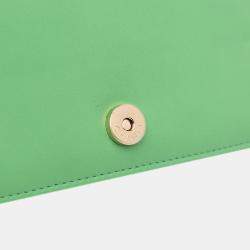 Chanel Green Lambskin Boy Wallet on Chain