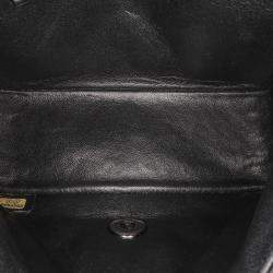 Pre Owned Chanel Black Patent Leather Mini Square Classic Single Flap Bag