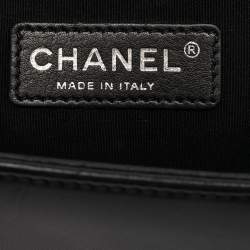Chanel Black Quilted Leather New Medium Boy Flap Bag