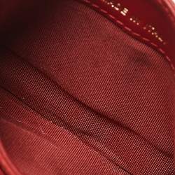 Pre Owned Chanel Red Quilted Leather 19 Card Holder