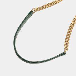 Chanel Dark Green Leather Calfskin Double Zip Camera Bag