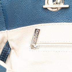 Chanel Navy Blue Caviar Leather Deauville Tote Bag