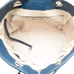 Chanel Navy Blue Caviar Leather Deauville Tote Bag