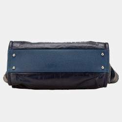 Chanel Navy Blue Caviar Leather Deauville Tote Bag