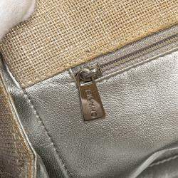 Pre Owned Chanel Beige Quilted Canvas Classic Chain Tote Bag
