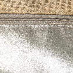 Pre Owned Chanel Beige Quilted Canvas Classic Chain Tote Bag