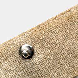 Pre Owned Chanel Beige Quilted Canvas Classic Chain Tote Bag
