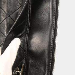 Chanel Black Lambskin Chain Tote Handbag 