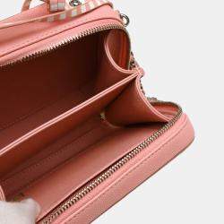 Pre Owned Chanel Pink Caviar Leather Filigree Vanity Shoulder Bag