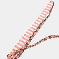 Pre Owned Chanel Pink Caviar Leather Filigree Vanity Shoulder Bag
