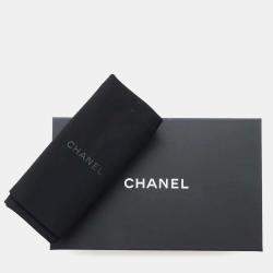 Chanel Silver Lambskin Top Handle Vanity Size Small