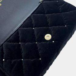 Chanel Black Velvet Chain Shoulder Bag