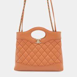  Chanel Orange Calf Leather Mini Chanel31 Mini Shopping Bag 