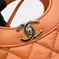  Chanel Orange Calf Leather Mini Chanel31 Mini Shopping Bag 