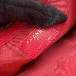 Chanel Red Caviar Leather Multi-Pocket Business Bag 