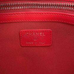 Chanel Red Caviar Leather Multi-Pocket Business Bag 