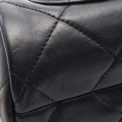 Chanel Black Mini Quilted Lambskin Bowling Bag