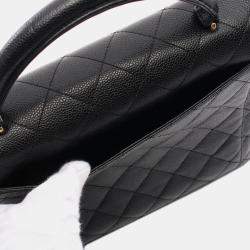 Chanel Black Caviar Kelly Top Handle Bag