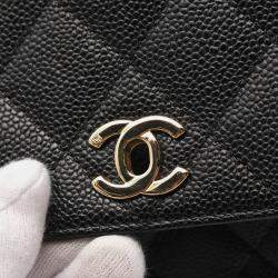 Chanel Black Caviar Kelly Top Handle Bag