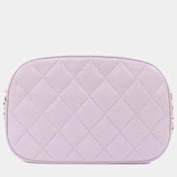 Chanel Light Pink Leather Chain Shoulder Bag