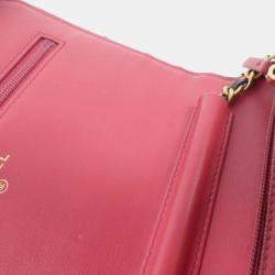 Chanel Multicolor Tweed Chain Wallet Bag