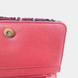 Chanel Multicolor Tweed Chain Wallet Bag