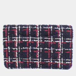 Chanel Multicolor Tweed Chain Wallet Bag