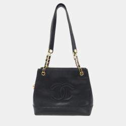 Pre Owned Chanel Black Caviar Leather Timeless Shoulder Bag