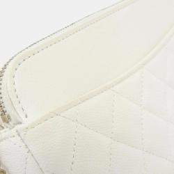 Chanel White Caviar Timeless Classic Phone Case Shoulder Bag