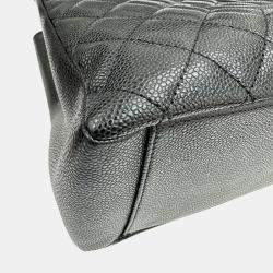 Pre Owned Chanel Black Caviar Leather Grand Shopping Chain Tote Bag