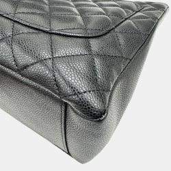 Pre Owned Chanel Black Caviar Leather Grand Shopping Chain Tote Bag