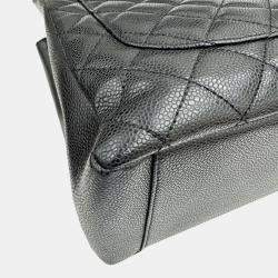 Pre Owned Chanel Black Caviar Leather Grand Shopping Chain Tote Bag